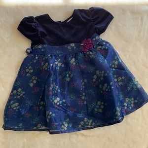 NWOT Vintage Organza Velvet Dress Size 24 Months